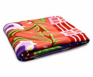 Latest Design Floral Pattern Queen Size <b>Fleece</b> <b>Blanket</b> Super Soft 100% Polyester Heated Stock in India Promotion Price Available - Product Image 1