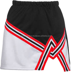 Colorful <b>Black</b>, White Contrast Cheerleading <b>Skirt</b> - Product Image 2
