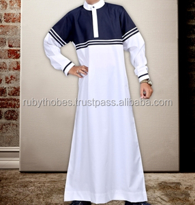 THOBE Modeste Style Ethnique Long Vêtements-Abaya Thawb Robes pour Adultes Fait à la Main Haute Qualité Viscose Soie Velours Tissu D'été - Product Image 1