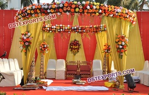 Wedding Mandap Lehariya Backdrop <b>Curtains</b> Muslim Mehandi Stage Backdrop <b>Curtains</b> Decoration Indian Wedding Mandap Backdrop - Product Image 2