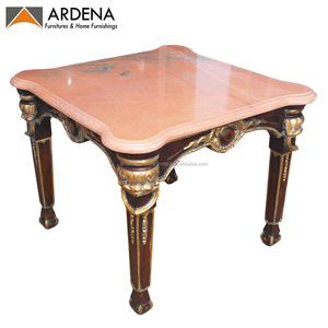 โต๊ะกาแฟขนาดเล็กเฟอร์นิเจอร์ห้องนั่งเล่นทำจากไม้โอ๊คหินอ่อนปรับขนาดได้ตามธรรมชาติโบราณ - Product Image 1