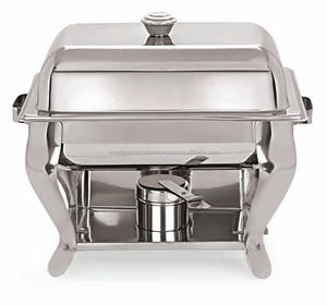 Calentador de comida de acero inoxidable de calidad duradera, plato de frotamiento con cubierta para restaurante, Hotel y Catering - Product Image 2