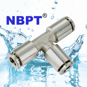 Bằng Công Đoàn One-Touch Phù Hợp Áp Suất Thấp Brass Tee Kết Nối Đẩy Cho Nylon Ống Đúc Kỹ Thuật-Đầu Mô Hình - Product Image 2