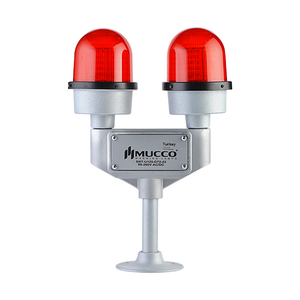 ไฟเตือนเครื่องบินคู่ Led ไฟเตือนการบินอลูมิเนียมสีแดงกระพริบ2ปี85-260V AC/DC โพลีคาร์บอเนต - Product Image 1