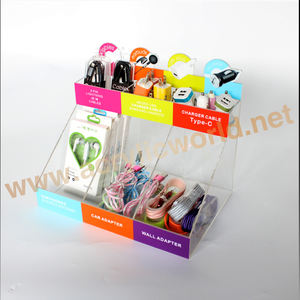 Customized China Factory Usb Cable Display Acrylic Locking Gas Station Cell <b>Phone</b> Accessory Display Stand - Product Image 4