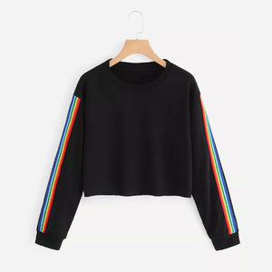 เสื้อออกกำลังกายแขนแร็กแลนลายทาง2025ผ้าฝ้ายขนแกะปรับขนาดได้พิมพ์ลายสกรีนพืชเต็มฤดูหนาว - Product Image 6