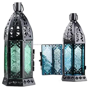 Glass Metal Moroccan Delight Garden Candle Holder Table/hanging Lantern <b>Tealight</b> - Product Image 1