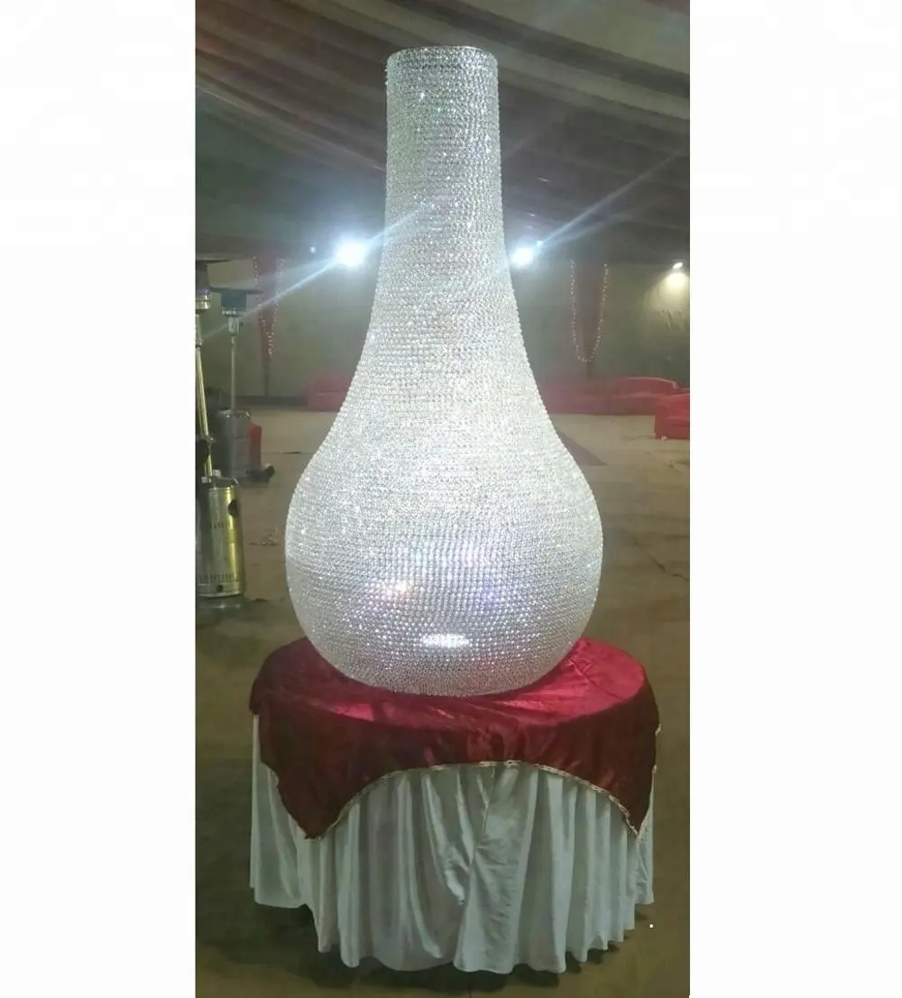 Big Diamond Crystal for wedding decoration luxuries fancy metal and crystal combination wedding decoration object