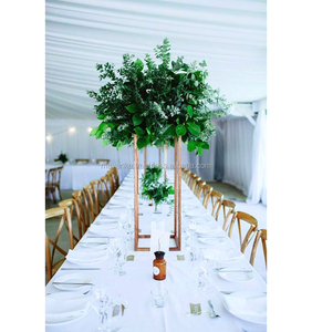 Soporte de flores de Metal Chapado en cobre, centros de mesa para boda, decoración de mesa, soporte de flores para fiesta en casa, decoración de boda - Product Image 1