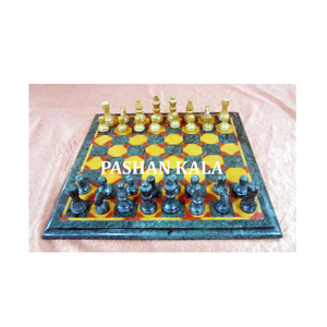 Marble <b>Chess</b> And Tea <b>Table</b> Top Best Decorative Product With Creative Design Rectangal Shape Beautiful Marble Inlay <b>Table</b> Top - Product Image 1