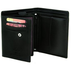 Portefeuilles en cuir RFID standard pour hommes Portefeuilles en cuir véritable à 3 volets fabriqués en Inde Caractéristiques de prix avec protection RFID - Product Image 1