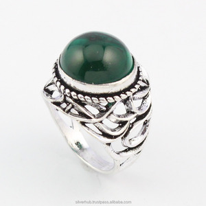 แหวนพลอยพลอยสีรุ้งทรงหลังเบี้ยสีรุ้งธรรมชาติอัญมณีสีเงินแท้925ขายส่งจากโรงงานอินเดีย - Product Image 4