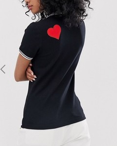 Cina Fabbrica Casuale di Nuovo Disegno Nero Logo Personalizzato Stampato Delle Donne di <span class=keywords><strong>Polo</strong></span> T Shirt - Product Image 2