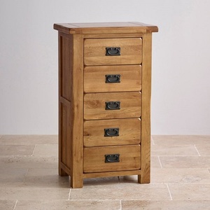 الصينية ريفي خشب بلوط مصمت درج tallboy - Product Image 2