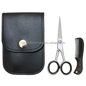 Snor Grooming Kit Kam Schaar In Leather Case Baard Essentiële Gift Set