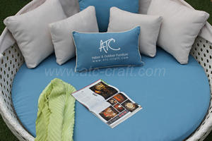 Chaise longue ou lit de repos en rotin polyéthylène pour jardin extérieur Patio Beach Resort Piscine Meubles en osier - Product Image 5