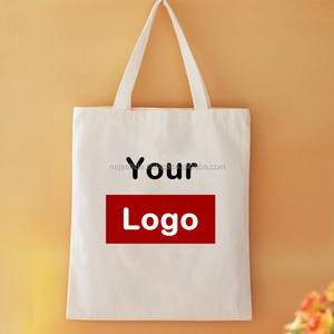 Wholesale Hot Sale Plain Solid Color Reusable Cotton Canvas Shopping Shoulder <b>Handbag</b> Tote Bag Washable Canvas Bag - Product Image 5
