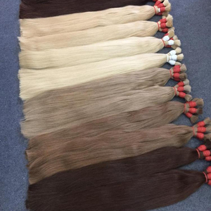 Venta caliente de alta calidad doble dibujado a granel sedoso recto vietnamita virgen extensiones de cabello humano Cierre de encaje textura de onda profunda - Product Image 1