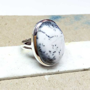 Anillo de ágata dendrítica Oval Redondo Pera cuadrado Fancy Rectángulo Mezcla Forma Piedra preciosa natural Cabujón Plata de Ley 925 - Product Image 3