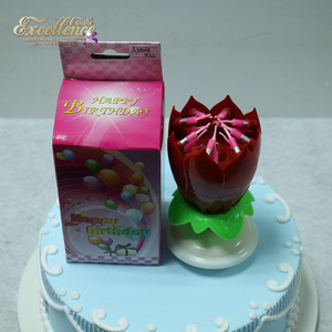 ألعاب نارية متعددة الألوان على شكل زهرة شموع موسيقية دوارة لعيد الميلاد - Product Image 4