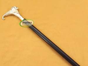 Bastón plegable de madera de Estilo vintage tallado a mano, de calidad superior bastón para caminar, con mango de León de diseñador - Product Image 4