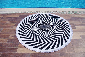 ผ้าขนหนูชายหาดกลมคล้ายกับคนชายหาดที่ทำจากผ้าเทอร์รี่คุณภาพสูง - Product Image 4