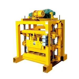 QTJ4-40 hollow block interlocking stone brick making machine manual machine a brique