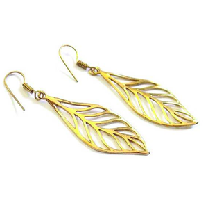 Hot Selling Brass Leaf Shape <b>Fashion</b> <b>Earring</b> for Ladies Latest Design High Demand Vintage - Product Image 1