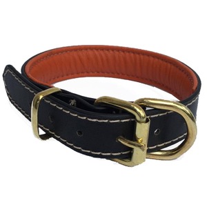 Collier pour chien rembourré en cuir véritable, confortable, Double couche, couleur, boucles durables de haute qualité, produits de luxe pour animaux de compagnie - Product Image 5