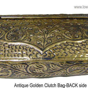 Sac fait main de créateur antique Motif de fruits vintage Sac à main en métal en laiton sculpté à la main - Product Image 2