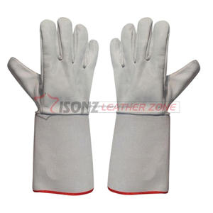 Gants de soudage en cuir de vachette en peau de chèvre certifiés CE anti-coupure anti-dérapant anti-impact anti-chaleur pour le travail à la main sécurité Mig - Product Image 5