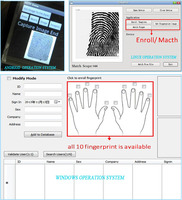 Lecteur d'empreintes digitales biométrique sans fil Android Linux Window IOS SDK gratuit HF4000 Plus
