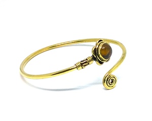 Vente en gros de bracelets manchette mode couleur or en oeil de tigre pour femmes et filles bijoux bracelets cadeaux - Product Image 2