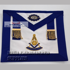 Mandil Masónico Internacional Thopson con Bordado de Maestro, Imitación de Cuero, Cinta, Hecho a Mano, Punto de Cruz, Artesanía de Bordado - Product Image 3
