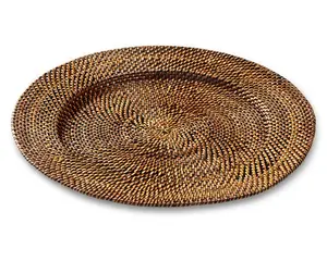 Elegant decorative handmade rattan charger plate/ Rattan place for kitchen accessory made from Vietnam