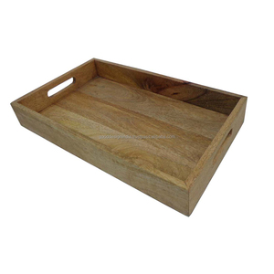 ถาดไม้ซ้อนกันบนโต๊ะอาหารรายการโรงแรมให้บริการถาดถาดไม้ - Product Image 2