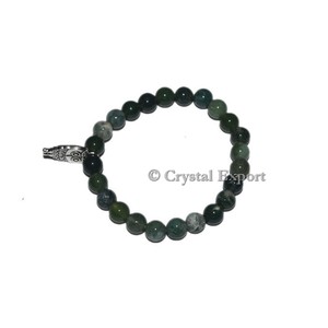 <b>Gemstone</b> Moss Agate <b>Bracelets</b> With Owl - Product Image 1