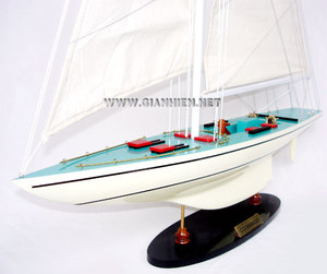 Cadeau de bateau à voile en bois de yacht nautique courageux - Product Image 3