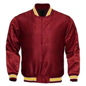 100% Polyester Satin Letterman Bombardier Baseball Veste D'hiver - Product Image 2