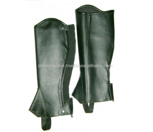 AMMARA Chaps d'équitation en cuir noir de haute qualité pour hommes avec de bonnes fermetures éclair Prix de gros Kits et accessoires équestres - Product Image 2