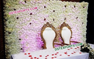 Fondo de flores para decoración de escenario, Panel cuadrado de fibra para boda, marco de fotos, Panel de pared de flores para boda - Product Image 2