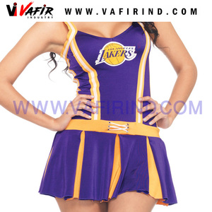 Uniformes OEM de pom-pom girl pour jeunes filles personnalisés Costumes Cheer personnalisés Short en coton, polyester, spandex, nylon, lycra, latex, rayonne - Product Image 1