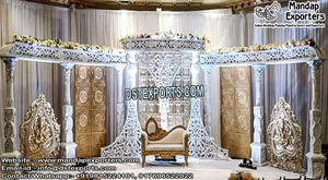 Aires de mariage indiens du sud-indien, maquillage de scène de luxe, en Fiber dorée, nouvelle collection, dépliant, ouvert - Product Image 4