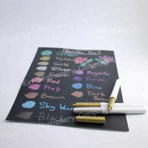 แก้วไวน์2024เป็นมิตรกับสิ่งแวดล้อมปากกาเมจิกสีโลหะ14สีสำหรับเขียนลงบนกระดาษ - Product Image 4