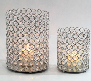 <b>Candle</b> Holder With Crystals Elegant Lantern and Jar Design for Home Decor In Bulk For Export - Product Image 1