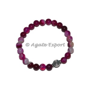 Top supplier Gemstone Pink Onyx <b>Bracelets</b> Healing Crystal <b>Beads</b> <b>Bracelets</b> jewelry - Product Image 1