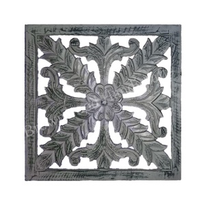 Panel de pared de color blanco y negro MDF tallado a mano de primera calidad fabricante indio para compradores mayoristas al mejor precio muy atractivo - Product Image 1