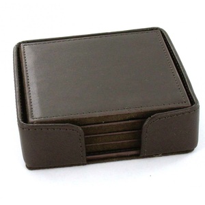 Posavasos de diseño personalizado, conjunto de posavasos de cuero, recuerdo de boda, hecho a medida - Product Image 1