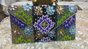 Embrague bolso de noche hecho a mano indio bolso hecho a mano para las mujeres al por mayor - Product Image 3