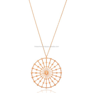New Fashion Rounded Pendant Turkish Wholesale 925 <b>Sterling</b> <b>Silver</b> Jewelry <b>for</b> <b>Women</b> Trendy - Product Image 1